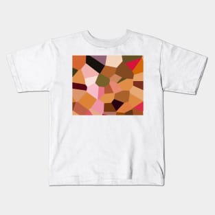 Retro patch work geometric shapes Kids T-Shirt